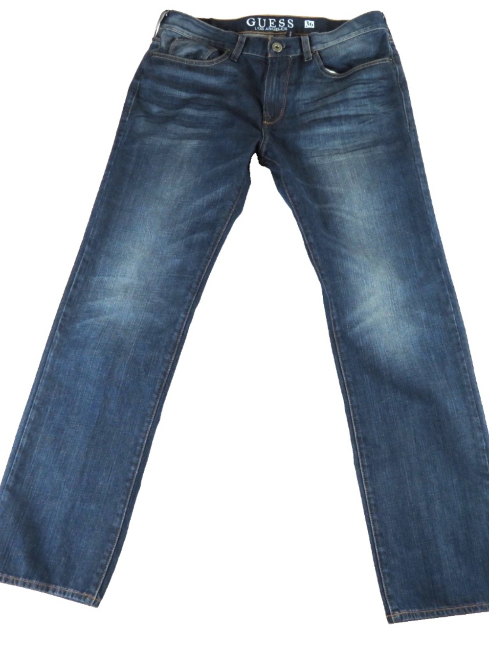 Men GUESS Lincoln Slim Straight Jeans Size 36, Length 32